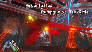 Argentustus Pumpgun vs TekRifle  Boss  Dungeon  Ark Mobile [upl. by Lael]