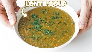 Homemade Lentil Soup Recipe [upl. by Rehteh]