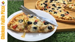 Chicken Fajita Pizza Recipe 🍕🍕  Chicken Fajita Thin Crust Pizza Recipe by Saimis Kitchen [upl. by Liberati977]