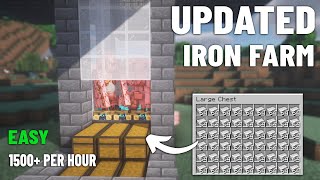 NEW UPDATED IRON FARM in Minecraft 121 Java and Bedrock [upl. by Nicole]