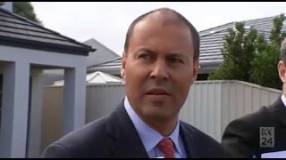 Crash tackle Josh Frydenberg complains about Jay Weatherills appearance at presser [upl. by Ardiedak]