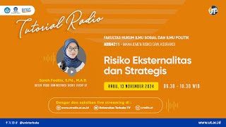 Risiko Eksternalitas dan Strategis ADBI4211 Manajemen Risiko dan Asuransi [upl. by Kartis]