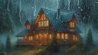 1 Hours heavy rain loud Thunder and strong wind Rain and Thunder Sounds for sleeping Rain ASMR [upl. by Luthanen688]