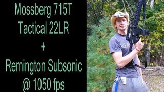 Shooting 22 Subsonic Mossberg 715T Tactical 22 [upl. by Willcox]