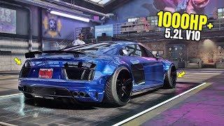 Need for Speed Heat Gameplay  1000HP AUDI R8 V10 PERFORMANCE Customization  Max Build [upl. by Rennerb882]