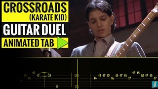 CROSSROADS  GUITAR DUEL  Guitar Tutorial  Animated Tab [upl. by Rik]