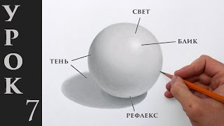 Как нарисовать объем Основы светотени в рисунке карандашом [upl. by Ezana667]