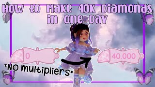 How to Make 40k Diamonds a Day in Royale High  Tips  My Farming Routine [upl. by Holmen]