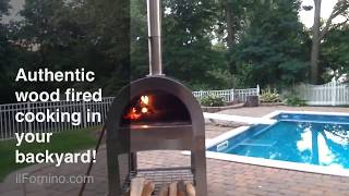 Wood Fired Pizza Oven Commercial Grade Stainless Steel by ilFornino New York [upl. by Gaige]