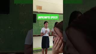 IMPROMPTU SPEECH Senior High School impromptuspeaking impromptu [upl. by Zurc]