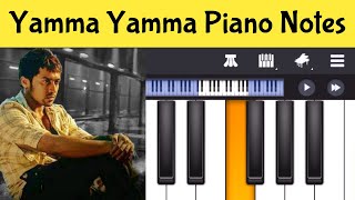 Yamma Yamma Piano Notes  Tamil Songs Piano Notes [upl. by Denten621]