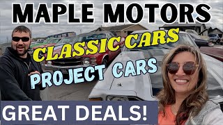 MAPLE MOTORS CLASSIC CARS RESTORATION PROJECTS FOR SALE [upl. by Anett]