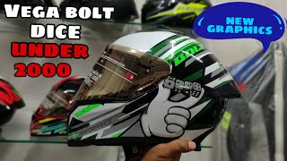 Vega bolt Dice helmet full reviewunder 2000 best helmet  wholesale price [upl. by Aliak130]