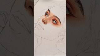 Eye Portrait Watercolor Painting For Beginners । portrait art sketch painting watercolor [upl. by Wearing]