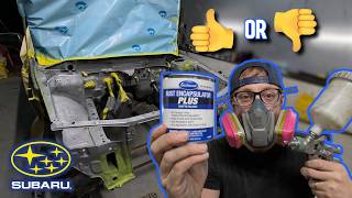 Spraying my Rusty Engine bay with Eastwood Rust Encapsulator Plus [upl. by Aivirt546]