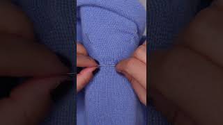 Perfect hole repair  blue cardigan repaired by Cashmere Clinic [upl. by Ocsirf]