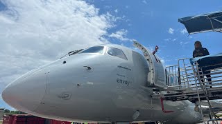 American Eagle Envoy EMB175 landing in HXD Hilton Head Airport CLOSE CALL ON APPROACH [upl. by Bricker]