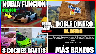 NUEVA ACTUALIZACION FUNCION COCHES A 10K 3 COCHES GRATIS ALERTA con BANEOS GTA Online [upl. by Arondell]