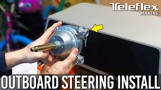 Outboard Steering System Install  NFB SafeT II  Jon Boat Side Console Conversion Part 3 [upl. by Bunnie]