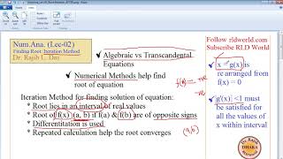 Numerical Analysis Lecture 02 Iteration Method [upl. by Burnaby653]