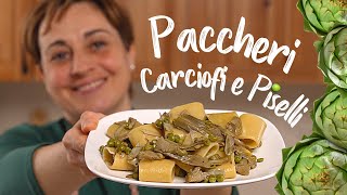 PACCHERI CARCIOFI E PISELLI Ricetta Facile  Fatto in Casa da Benedetta [upl. by Enier]