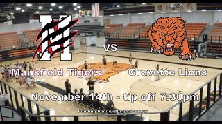 Mansfield Tigers  Gravette Lions  Varsity Boy Basketball  Exhibition [upl. by Blanche672]