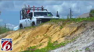 Beach restoration underway in Flagler Beach [upl. by Jem814]