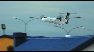 Air Iceland first Dash 8 Q400 arriving in Reykjavik [upl. by Sayer]