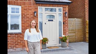 Sarahs Project  Classic Claystone Composite Doors [upl. by Anipsed334]