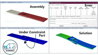 Convergence errors in Abaqus Under Constraint Issue Interactions in Abaqus Part  05 [upl. by Deedahs]