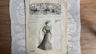 ASMR  1900s Vintage Magazine Flip Through  Edwardian Era paper sounds tracing [upl. by Eidna]