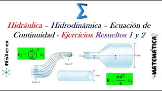 Hidrodinámica  Ecuación de Continuidad  Ejercicios Resueltos 1 y 2  flujo laminar y turbulento [upl. by Mairhpe]