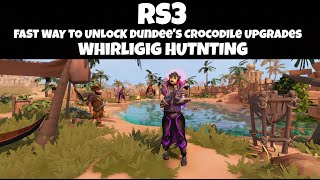 Fast Way To Unlock Dundees Crocodile Upgrades Hunting Whirligigs In Hets Oasis  RuneScape 3 [upl. by Hairaza730]