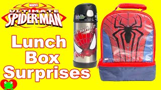 Spiderman Lunch Box Surprises with Shopkins Minecraft and Baymax [upl. by Nolyaj116]