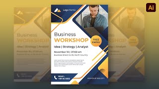 Business Workshop Poster Design in Adobe Illustrator [upl. by Leda]