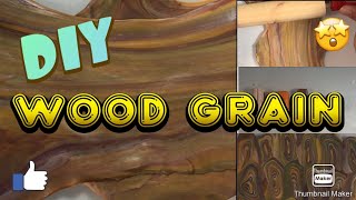 POLYMER CLAY WOOD GRAIN PATTERN TUTORIAL [upl. by Helfand]