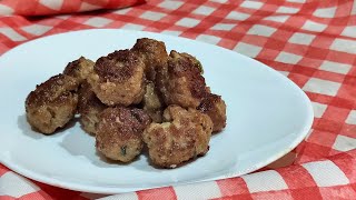 Polpette di carne macinata fritte ricetta [upl. by Eshman]