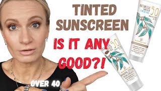 Tinted SPF 50 sunscreen  Review Australian Gold Botanical Original and Medium to Tan BB Cream [upl. by Greyso201]