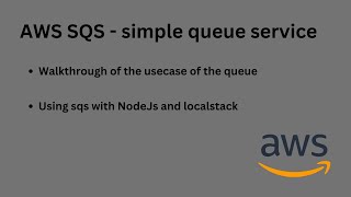 AWS SQS use case walkthrough and using sqs with node js [upl. by Kimmie]