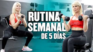 Rutina de 5 Días en el GIMNASIO ¡Para Mujeres [upl. by Lelith960]