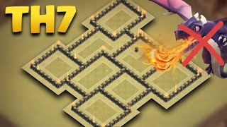 TH 7 Best War Base 2017  Town Hall 7 Defense Anti Dragon  Clash Of Clans [upl. by Flita]