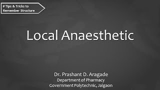 DPEE Local Anaesthetic  Procaine  Lidocaine  Unique Ways to remember structure [upl. by Nybor]