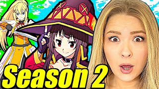 Couple Reacts To KONOSUBA Season 2 FOR THE FIRST TIME Season 2 Supercut [upl. by Cirenoj]