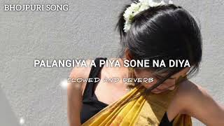 Palangiya A Piya Sone Na Diya  Slowed and reverb  Bhojpuri songs [upl. by Teplitz]