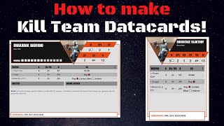 How to Make Kill Team Datacards  Free and Easy [upl. by Rehsu]