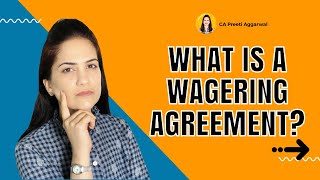 Law mini series 1 Episode 1  What is a wagering agreement  Wagering laws  CA Preeti Aggarwal [upl. by Nnylsor237]