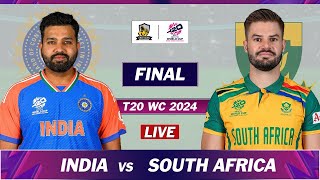 ICC T20 WORLD CUP 2024  INDIA vs SOUTH AFRICA FINAL LIVE COMMENTARY IND vs SA LIVE [upl. by Eelac]