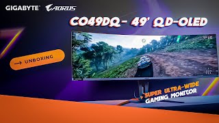 Unboxing CO49DQ  The Super Ultra Wide Gaming Monitor  AORUS INDIA [upl. by Inahpit]