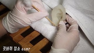 👂🏻ASMR 귓바퀴 긁기 amp 바스락 귀 청소 Earflap cleaning [upl. by Ablem]