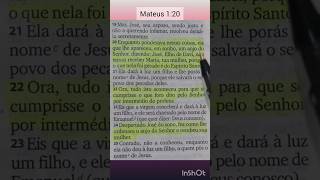 Versículo do dia Mateus 120 Nascimento de Jesus deus jesus biblia versiculododia shorts [upl. by Holman]